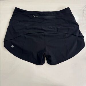lululemon black speed up high rise lined short 4”